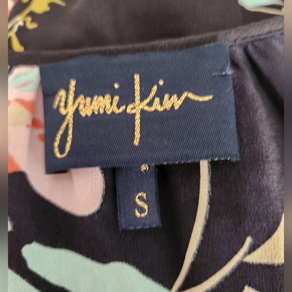 Yumi Kim Black Silk Wrap Dress Size S - Picture 3 of 3